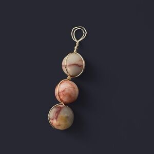 Red Vein Jasper Wire Wrapped Pendant